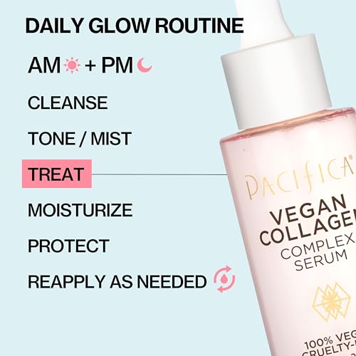 Pacifica Vitamin C Face Serum - Glow Baby Booster Facial Serum - Glycolic Acid Serum For Face - Dark Spot Corrector Anti Aging Brightening - Dermatologist Tested, Fragrance Free, Clean Skin Care Vegan