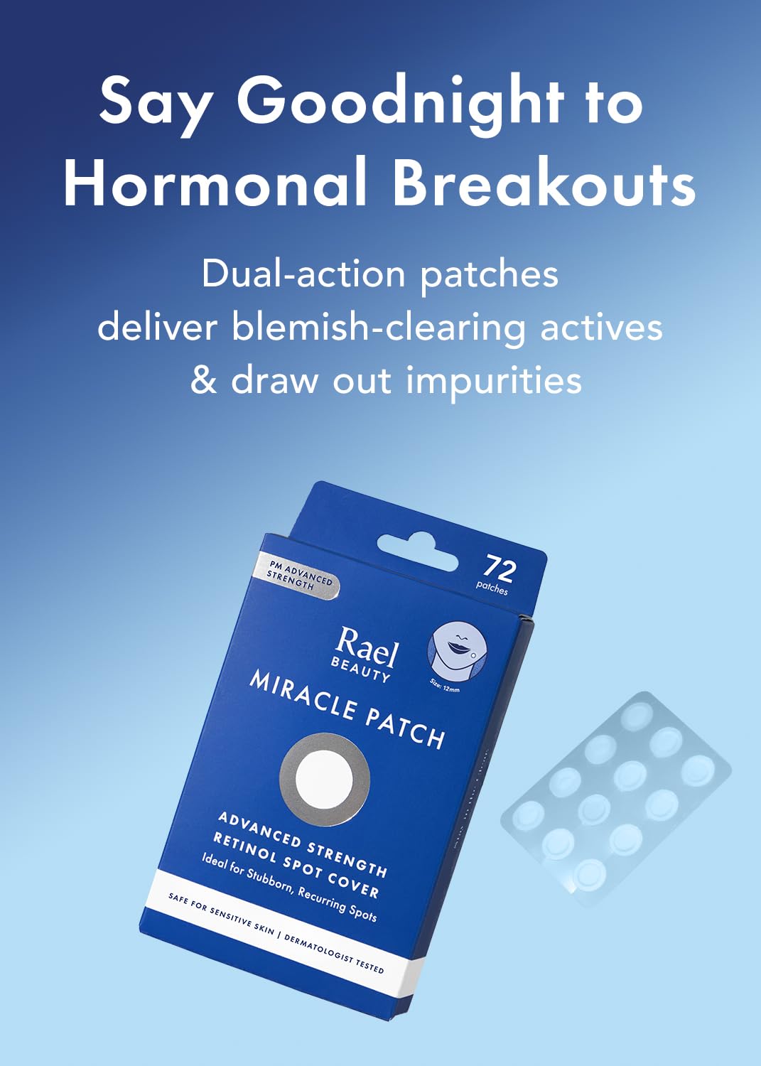 Rael Pimple Patches, Miracle Invisible Spot Cover - Hydrocolloid Acne Patch, Treatment for Breakouts, Absorbs Zits & Blemish, Korean Skin Care, 2 Sizes (96 Count)