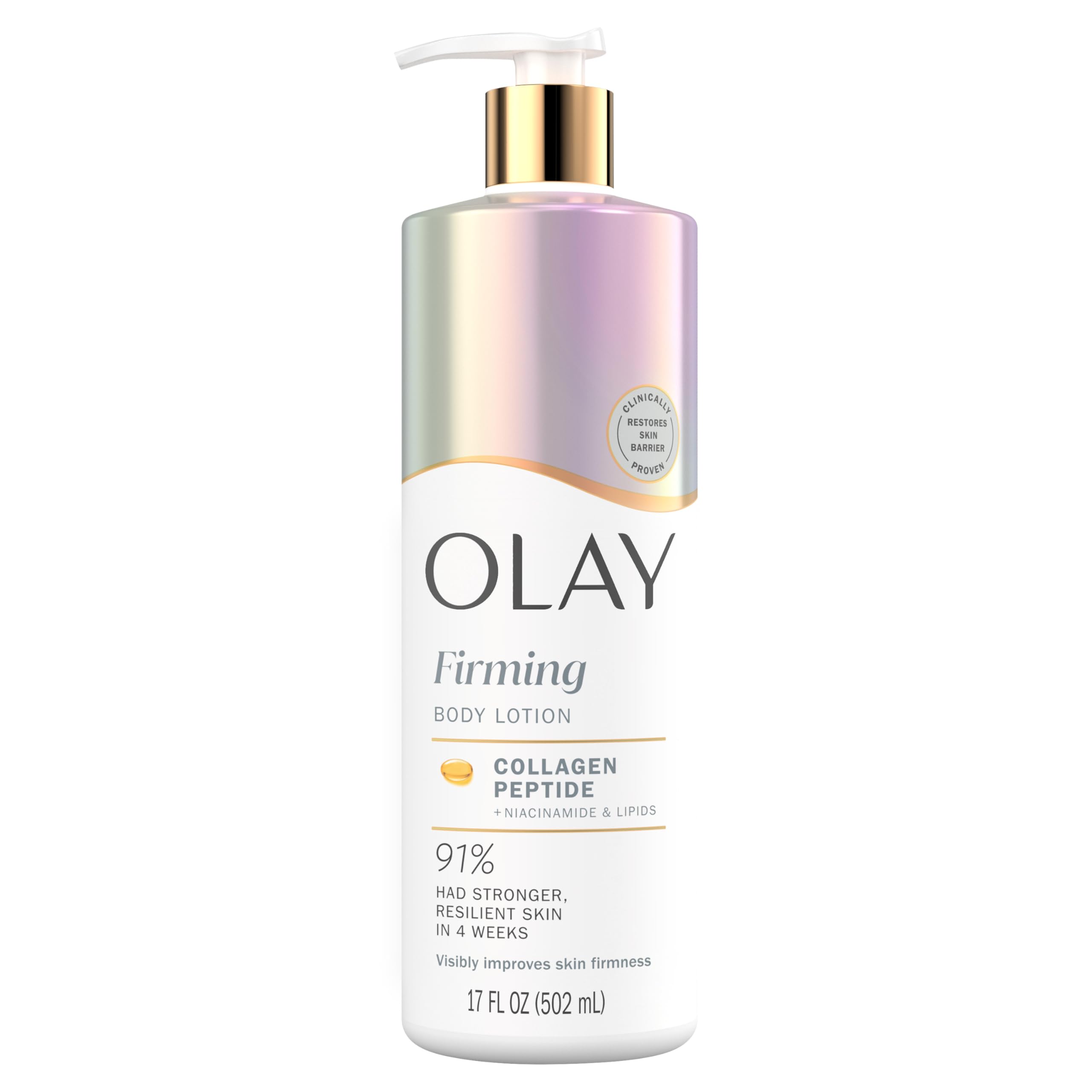 Olay Body Lotion for Women, Brightening with Vitamin C Serum, Visibly Bright & Radiant Skin, 24hr Moisture & Hydration, Fast Absorbing Formula, Vitamin B3 Complex, For All Skin Types, 17 fl oz