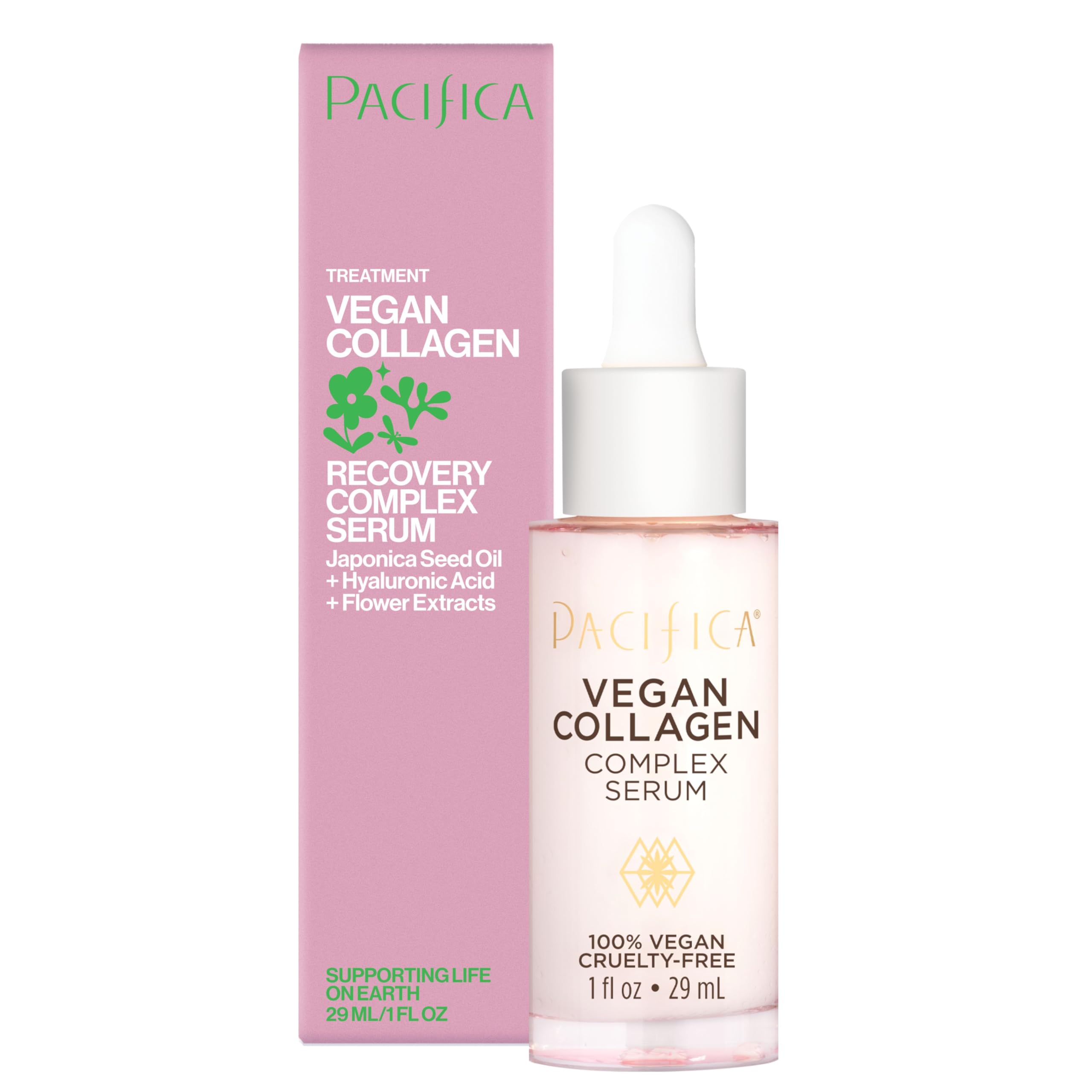 Pacifica Vitamin C Face Serum - Glow Baby Booster Facial Serum - Glycolic Acid Serum For Face - Dark Spot Corrector Anti Aging Brightening - Dermatologist Tested, Fragrance Free, Clean Skin Care Vegan