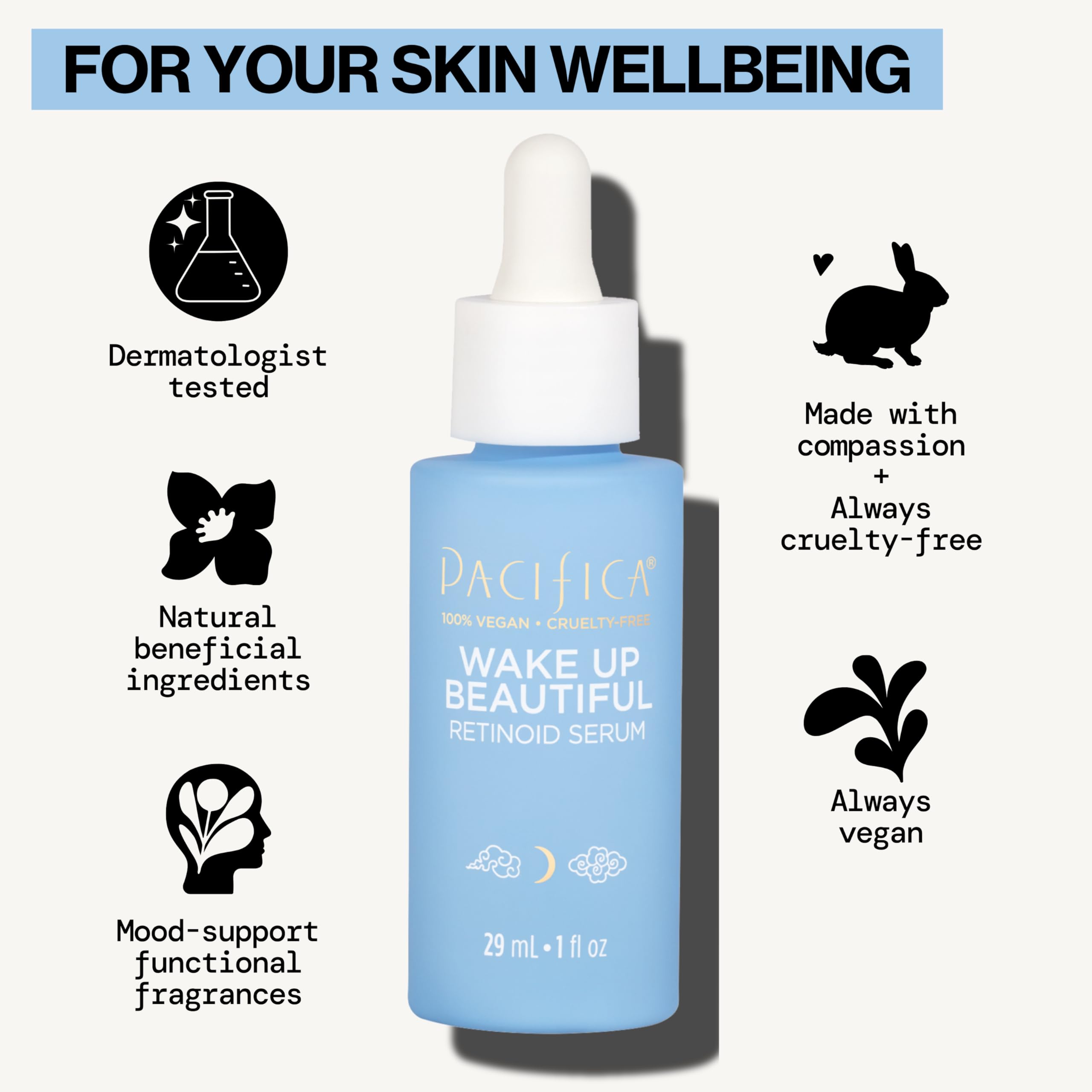 Pacifica Vitamin C Face Serum - Glow Baby Booster Facial Serum - Glycolic Acid Serum For Face - Dark Spot Corrector Anti Aging Brightening - Dermatologist Tested, Fragrance Free, Clean Skin Care Vegan