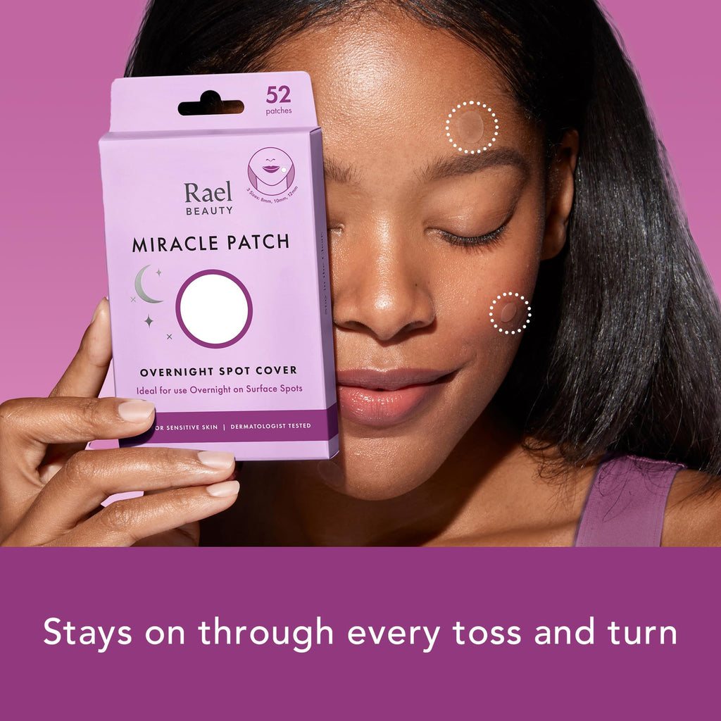 Rael Pimple Patches, Miracle Invisible Spot Cover - Hydrocolloid Acne Patch, Treatment for Breakouts, Absorbs Zits & Blemish, Korean Skin Care, 2 Sizes (96 Count)