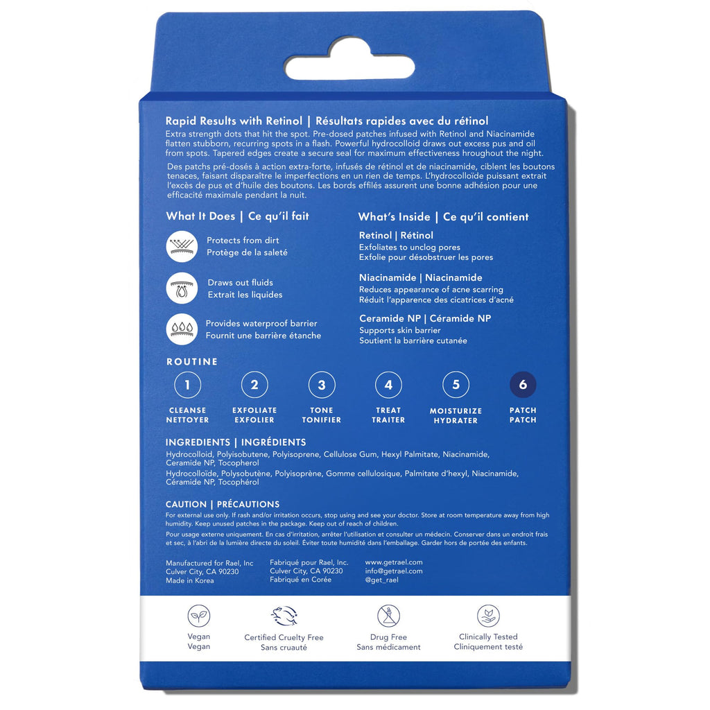 Rael Pimple Patches, Miracle Invisible Spot Cover - Hydrocolloid Acne Patch, Treatment for Breakouts, Absorbs Zits & Blemish, Korean Skin Care, 2 Sizes (96 Count)