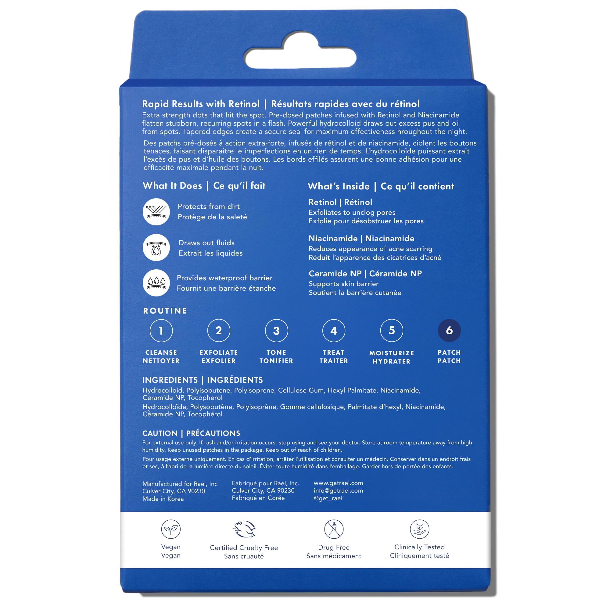 Rael Pimple Patches, Miracle Invisible Spot Cover - Hydrocolloid Acne Patch, Treatment for Breakouts, Absorbs Zits & Blemish, Korean Skin Care, 2 Sizes (96 Count)